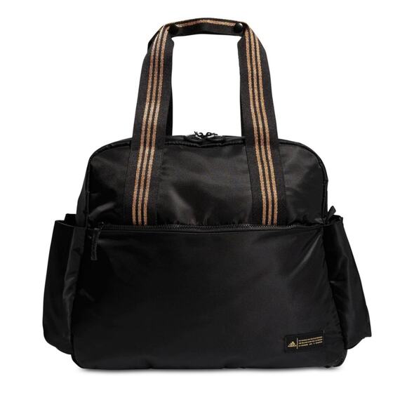 Adidas Sport to Street Gym Tote Bag Black and Gold - Picture 1 of 10